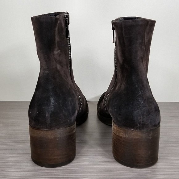 Vince 'Ruth' Block Heel Bootie, Peat (Brown) Suede, Womens Size 5.5 / 35.5 - Picture 5 of 9